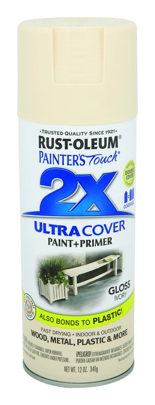 Painter's Touch 2x Ultra Cover 12 Oz. Gloss Spray Paint, Ivory