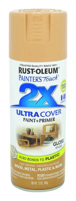 Painter's Touch 2x Ultra Cover 12 Oz. Gloss Spray Paint, Khaki