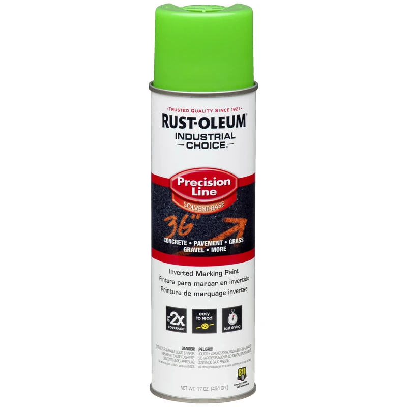 Industrial Choice Fluorescent Green Inverted Marking Paint 17 Oz