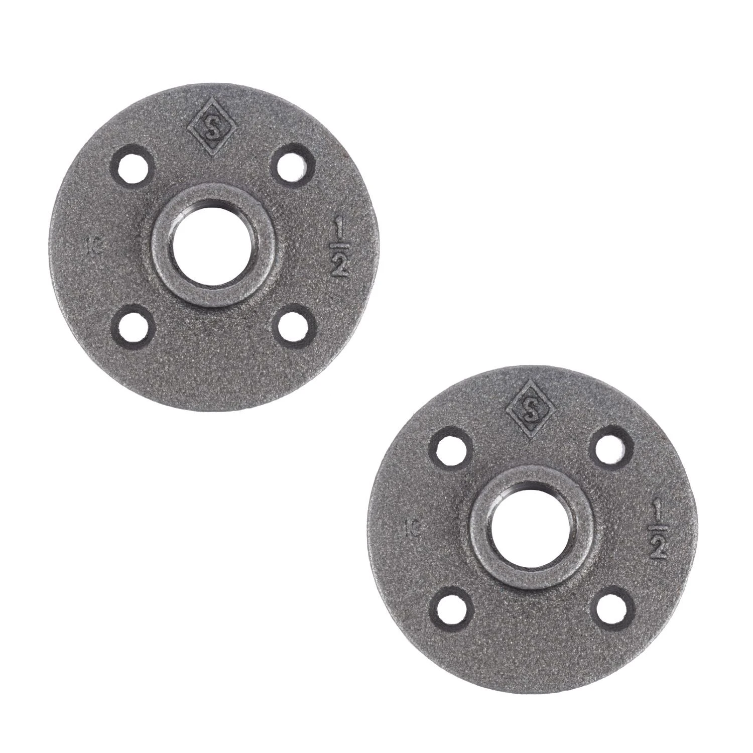Black Pipe Flange, 1/2 In., 2-Pk.