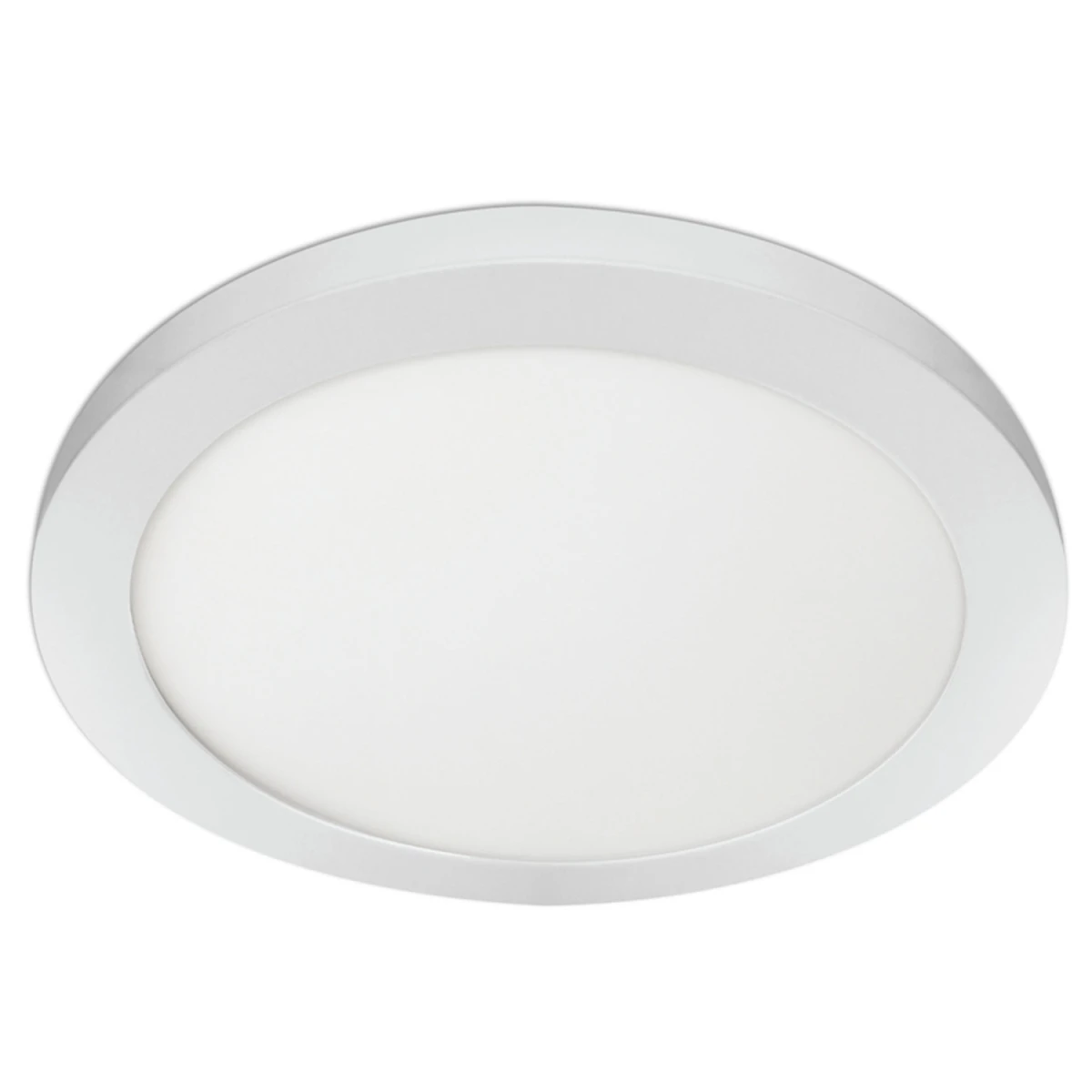 15 Inch Round LED Edge-Lit Flat Panel Recessed Ceiling Light Kit Flush Mount White Dimmable 1650 Lumens 22.5 Watt