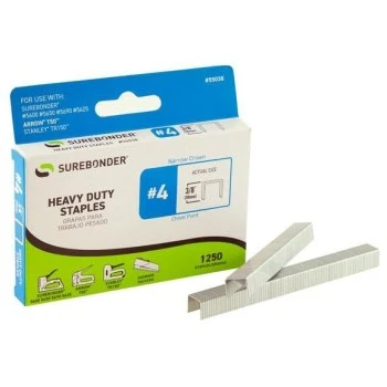Surebonder 55038 Heavy Duty 3/8-Inch Length Staples, Arrow T50 Type, 1250 Count