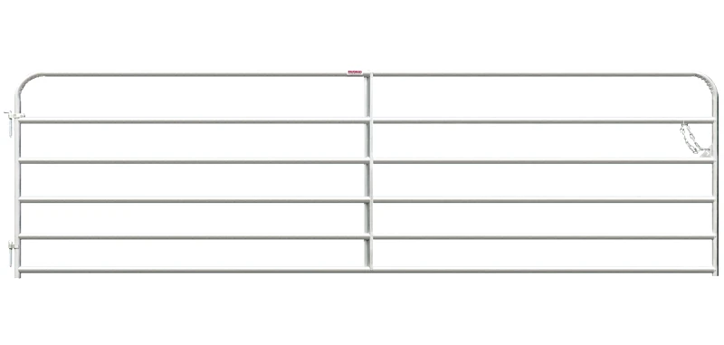 12-foot Galvanized Farm Tube Gate, 6-rail, Model 40113128