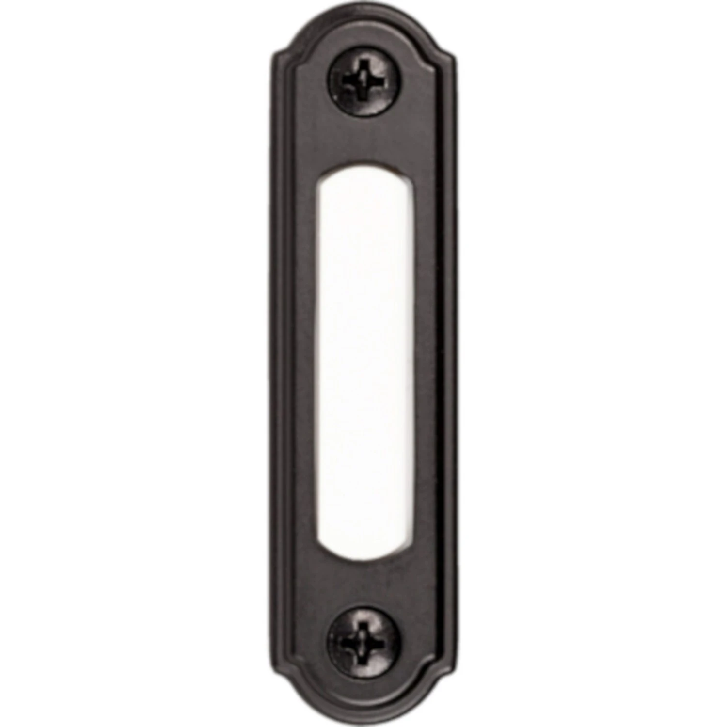 Wired Push Button Doorbell with Lighted Button, Surface Mount, Black Finish