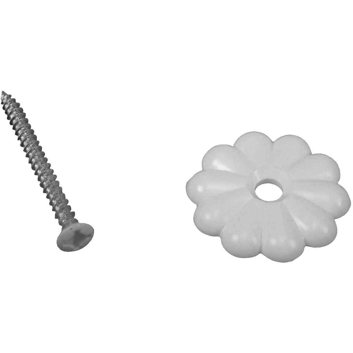 RV Rosette Button, White, 6-Pk.