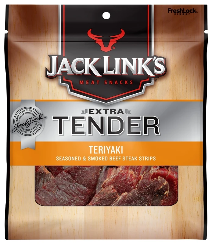 Seasoned And Smoked Teriyaki Beef Jerky 2.85 Oz Bagged - Premium Snack
