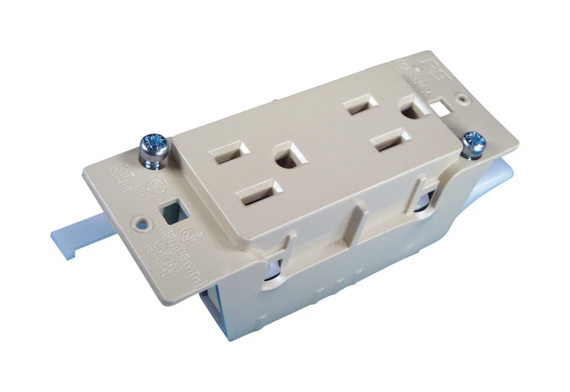RV Duplex Receptacle, 15-Amp, Ivory