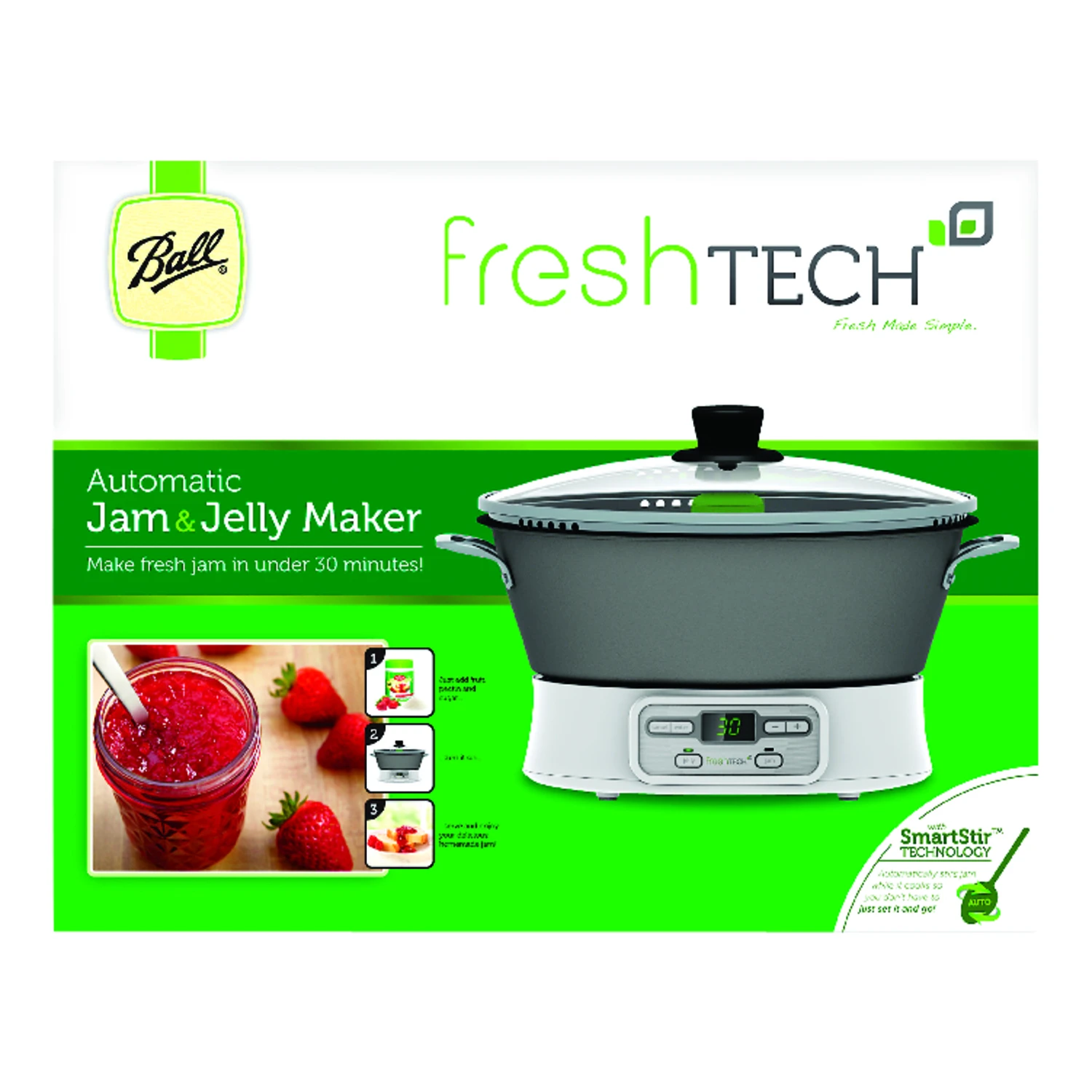 Freshtech Automatic Jam And Jelly Maker 8 Oz With Smartstir Technology