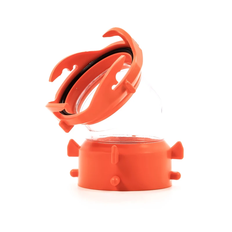 Rhinoflex Fitting, RV Sewer Hose to Waste, Clear, 45-Degree