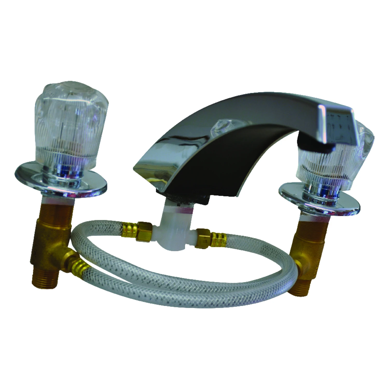 RV Garden Tub Deck Faucet, Brass With Chrome Finish