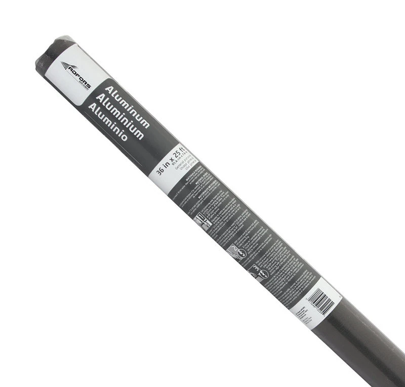 36 Inch by 25 Foot Charcoal Aluminum Insect Window Screen Roll