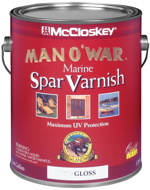 Man O'war Voc Gloss Spar Varnish, 1 Gallon For Interior & Exterior Use