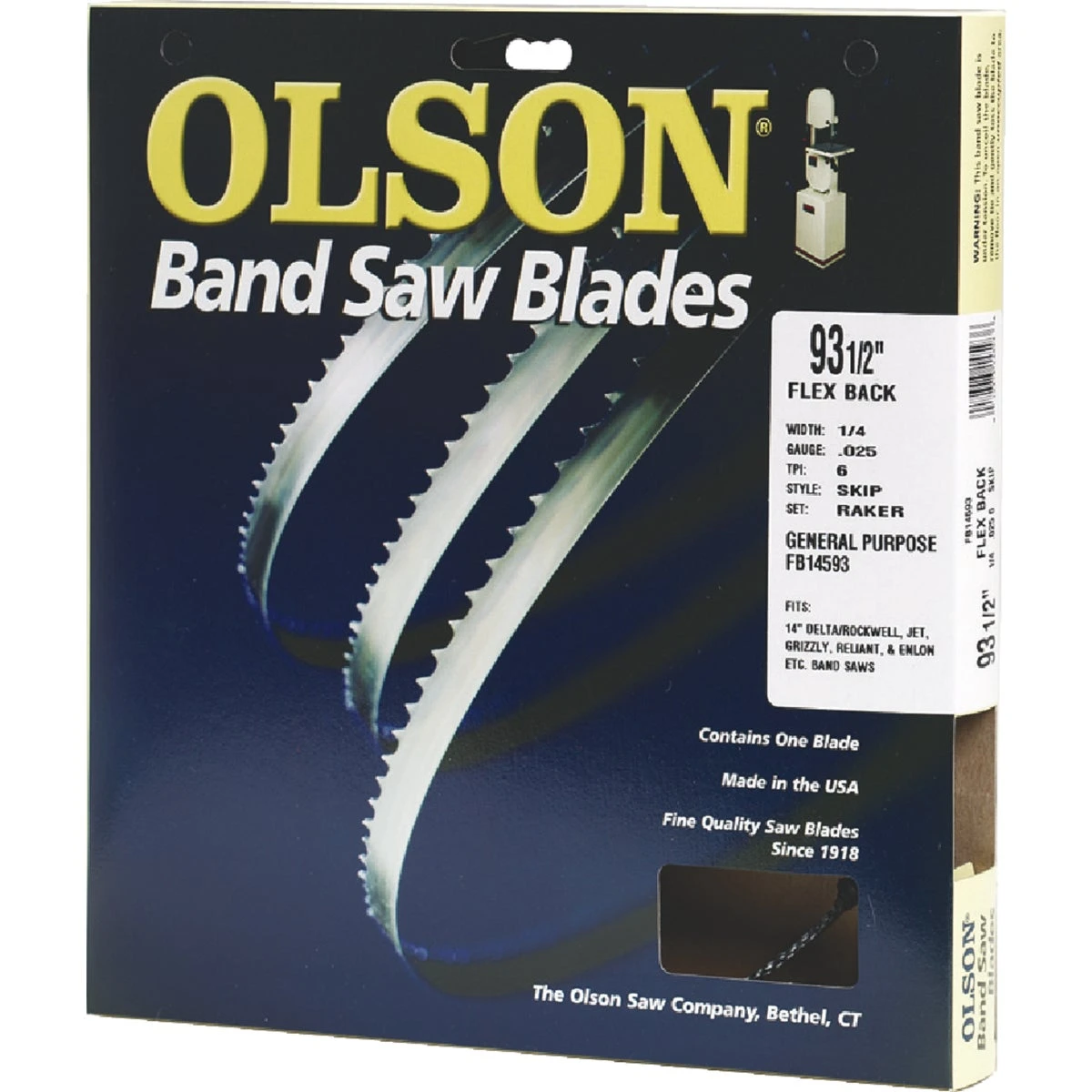 Bandsaw Blade, .25 x 93.5-In., 6-TPI