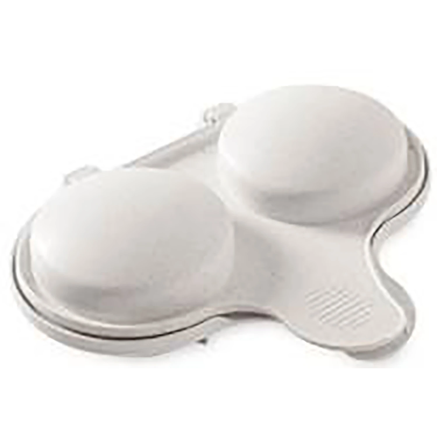 2 Cup Microwave Egg Poacher - White Plastic, Dishwasher Safe