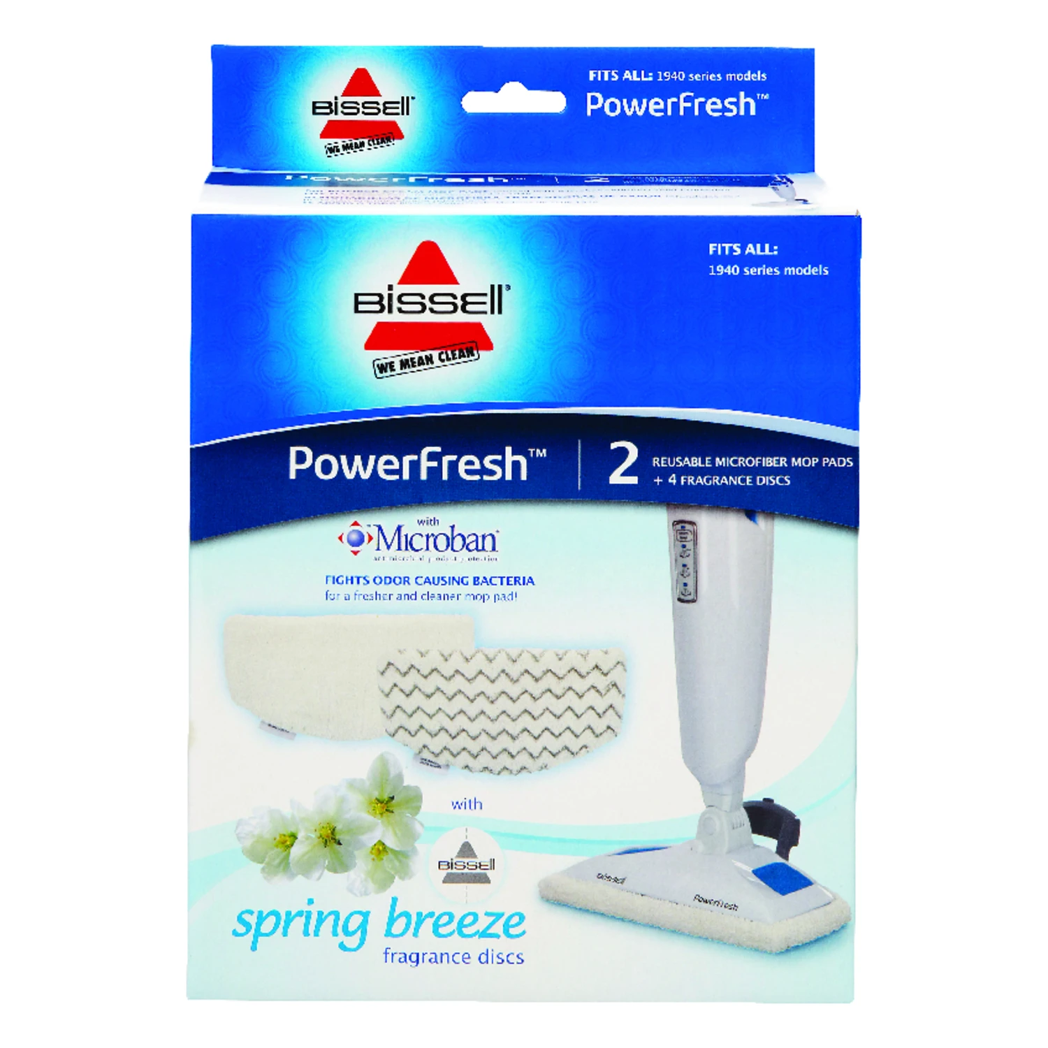 Bissell PowerFresh Cleaning Pads For All Bissell 1940 Series & 1806 Models 2 pk