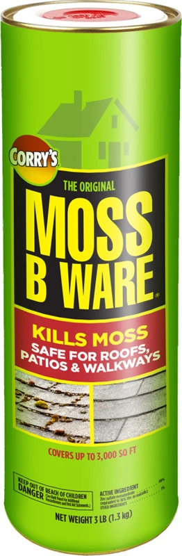 Moss B Ware Moss Killer, 3 Pounds, Effective Moss Control Treatment