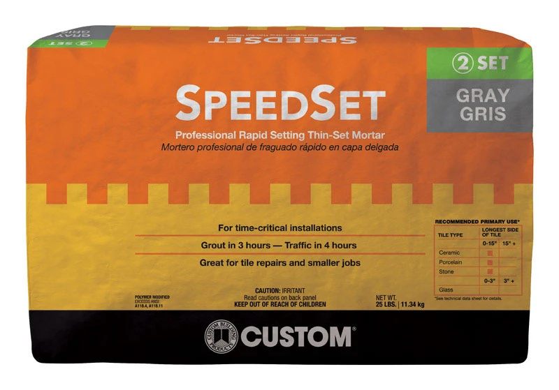 25 Lb. Gray Speedset Fortified Thin-set Mortar For All Installations