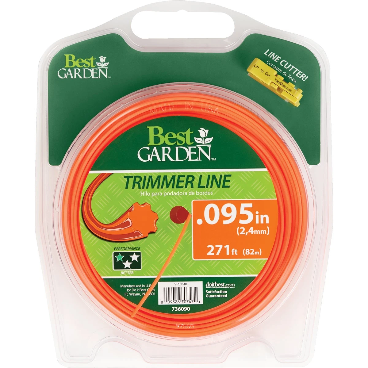 0.095 In. X 271 Ft. 7-point Trimmer Line Model 16256