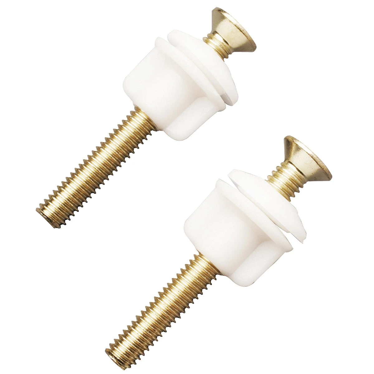 3/8" X 2-1/2" Polished Brass Toilet Seat Hinge Bolt Replacement Set
