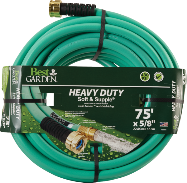 5/8 In. Dia. X 75 Ft. L. Heavy-duty Soft & Supple Garden Hose