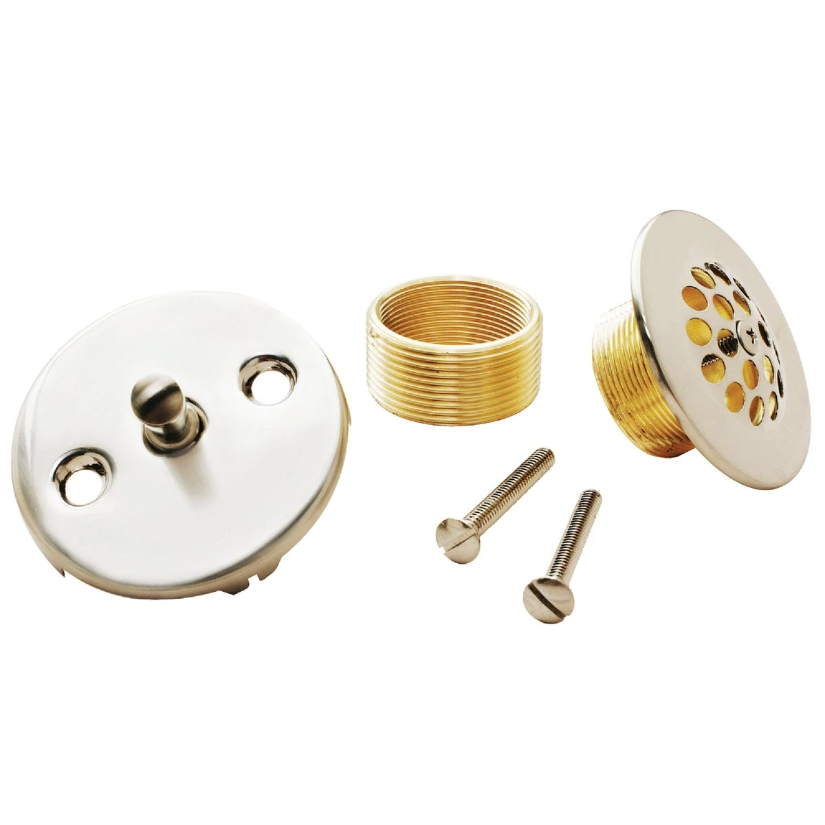 Brushed Nickel Trip Lever Bath Drain Trim Kit Model 438805