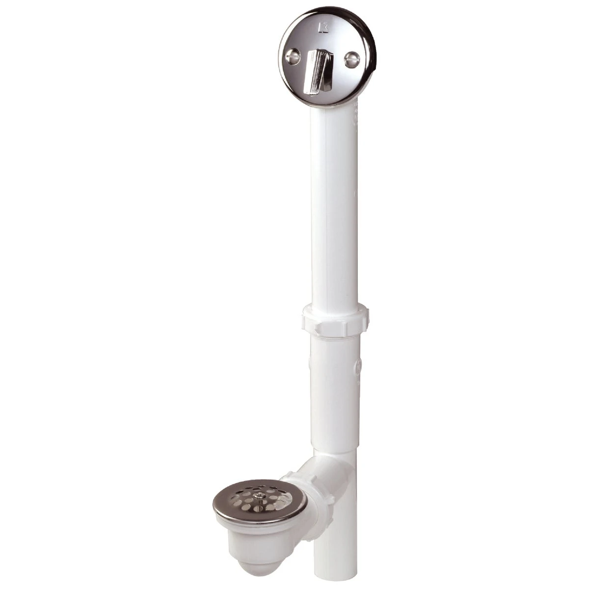 Plastic Trip Lever Bath Drain For Concealed Drain With Polished Chrome Trim