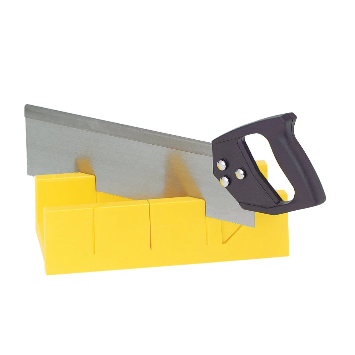 Plastic Miter Box With 14 Inch Backsaw - 90 & 45 Degree Cuts