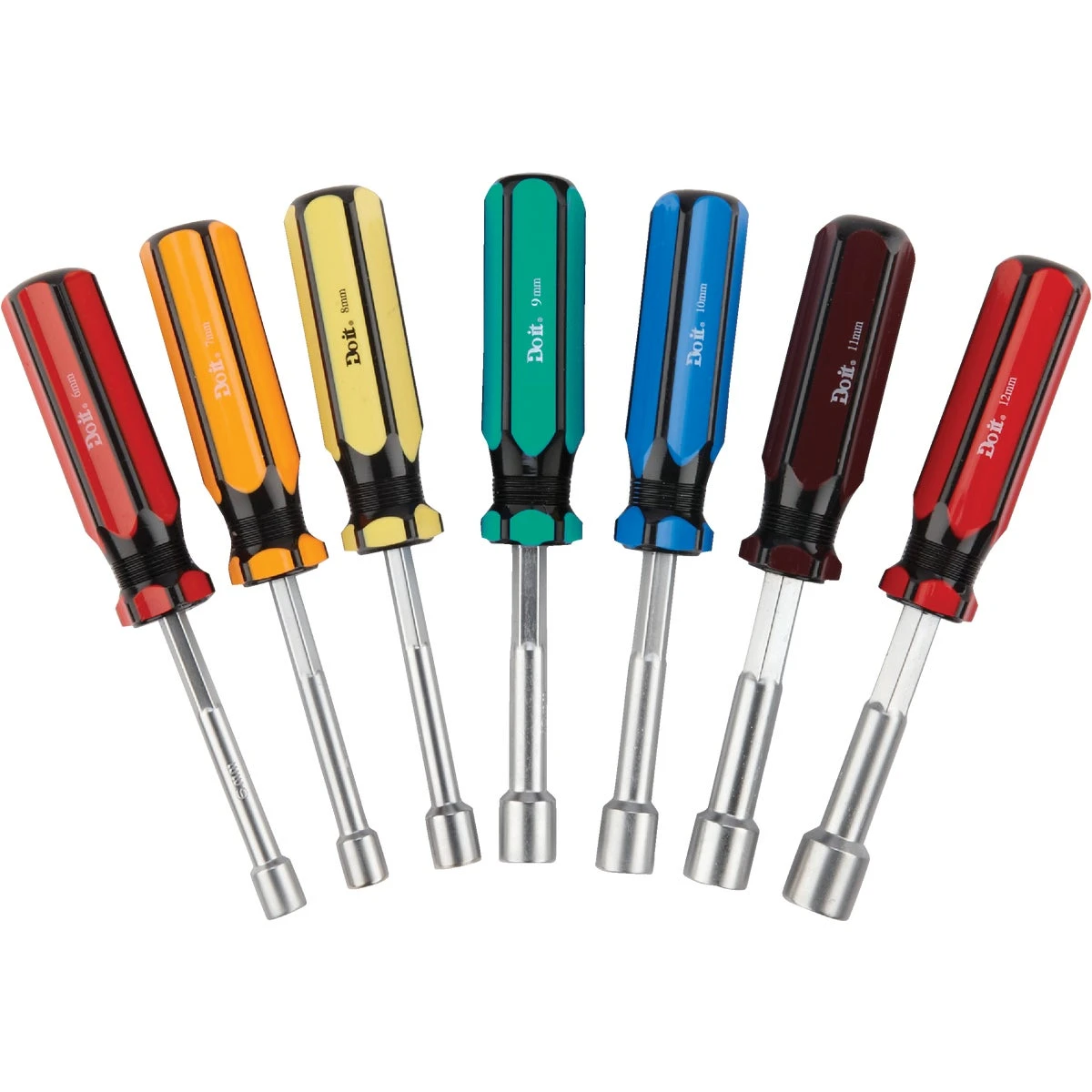 7-piece Metric 3 Inch Solid Shaft Nut Driver Set, Model 311424
