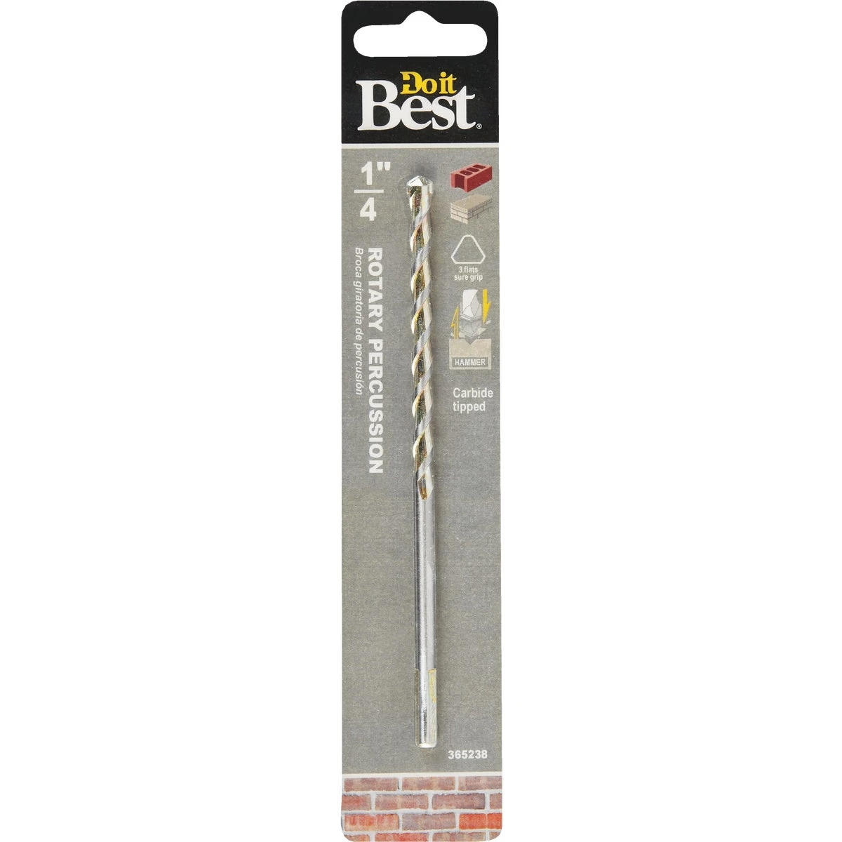 Do it Best 1/4 In. x 6 In. Rotary Percussion Masonry Drill Bit