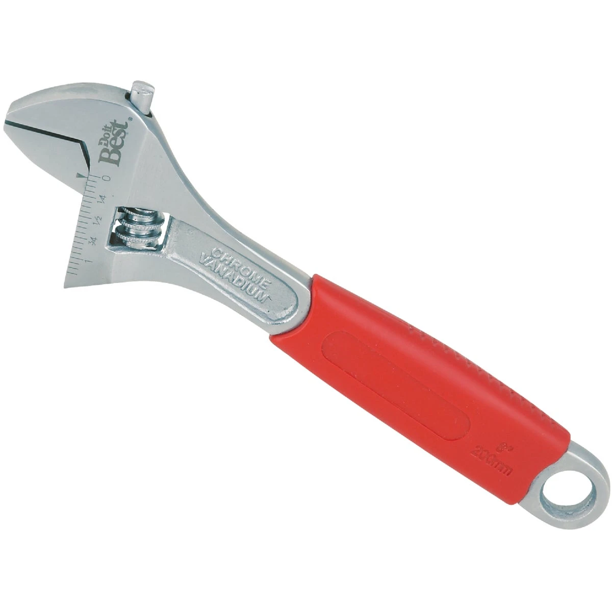 8 Inch Adjustable Wrench - Chrome Vanadium Steel Construction