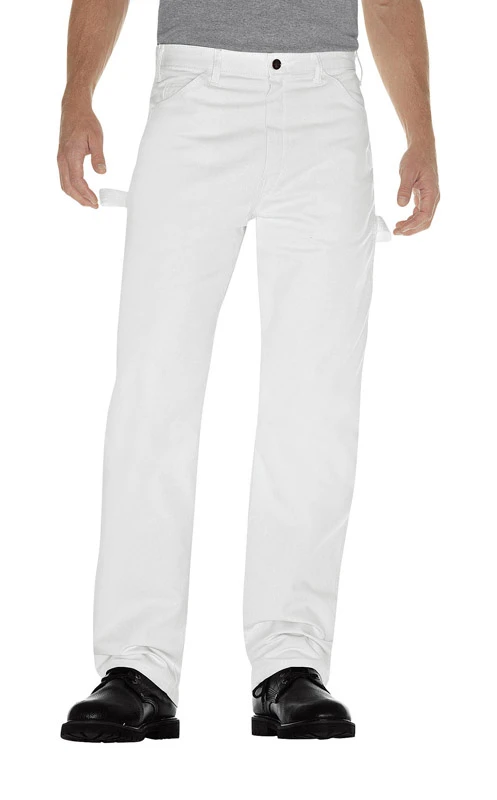 Men's Painter's Pants 30x32 White Cotton Utility Workwear