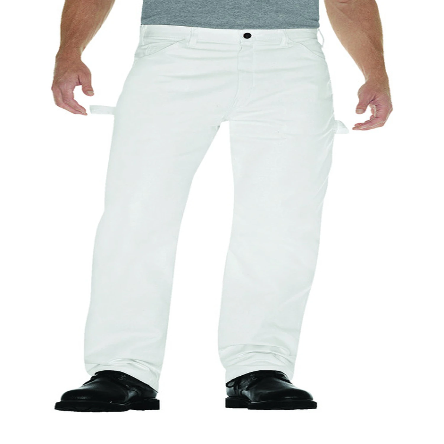 Men's Painter's Pants 32-34 In. White - Durable Cotton Workwear
