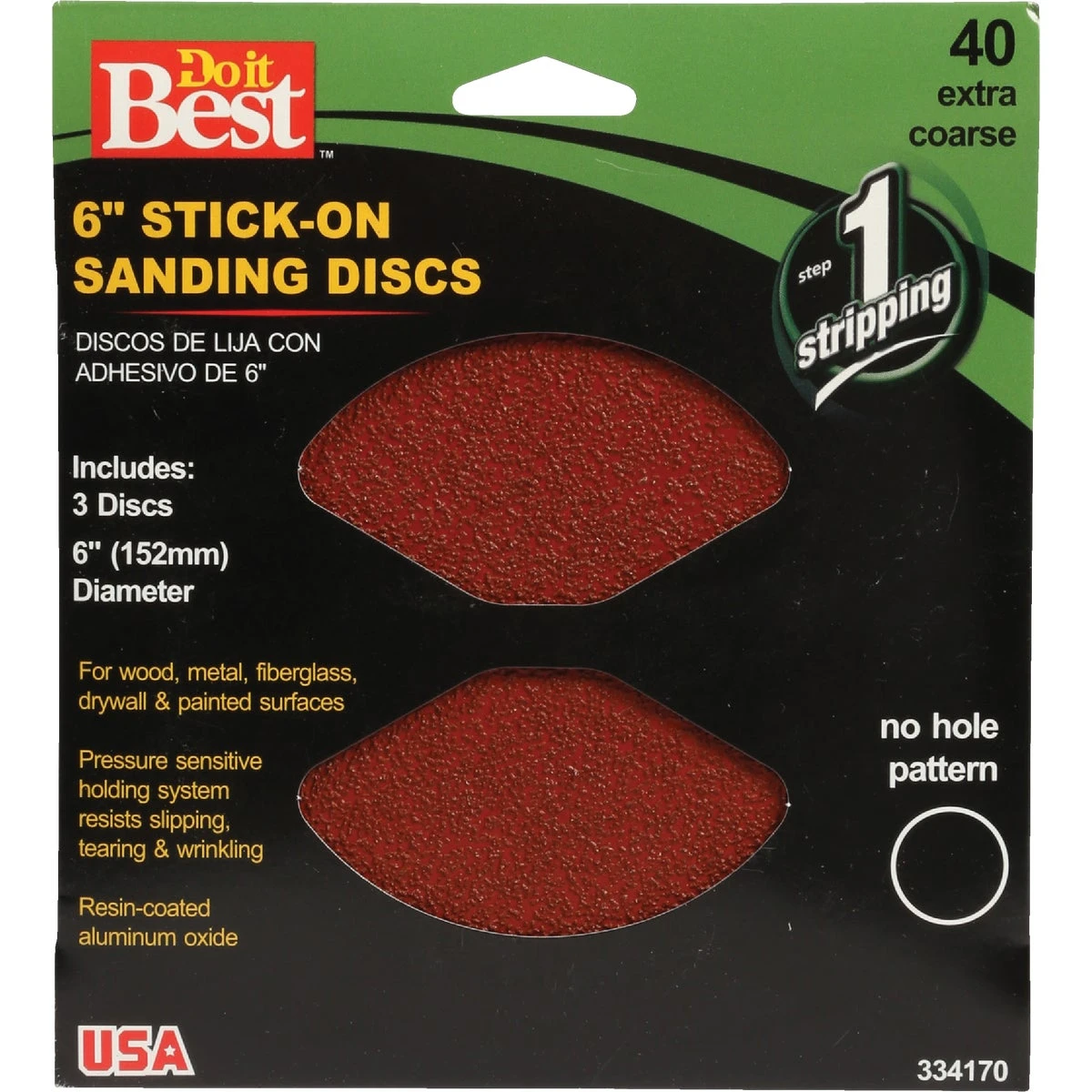 6 Do it Best Stick-On Sanding Disc