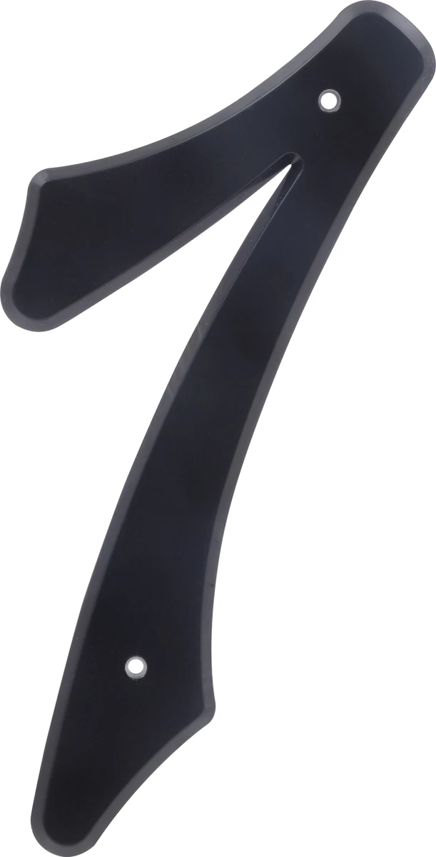 4 Inch Black Plastic House Number Seven - Durable Weather-resistant Design