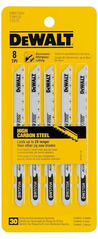 T-Shank Jigsaw Blade, 4 In., 8-TPI, 5-Pk.