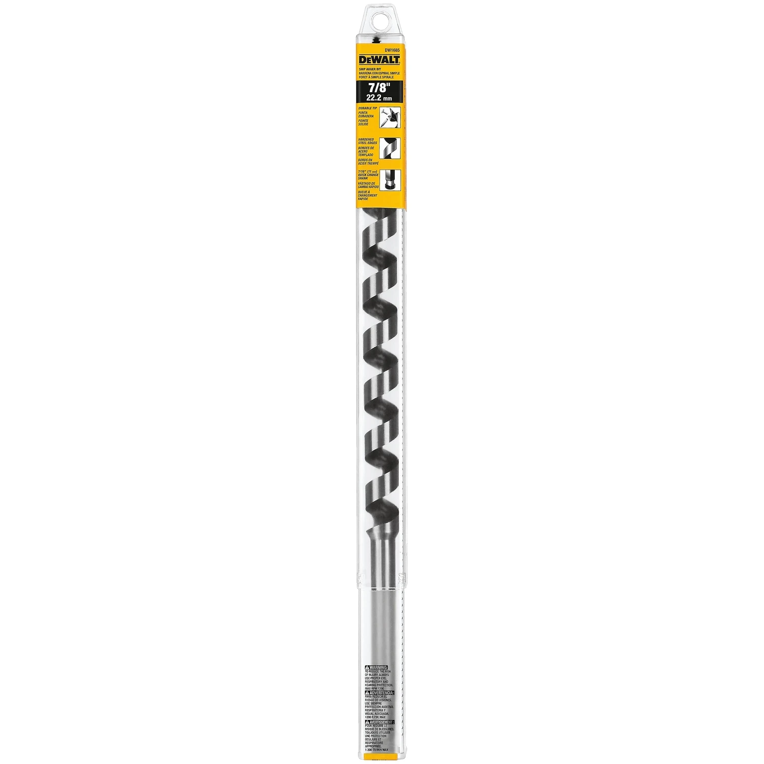 7/8 In. X 17 In. Power Ship Auger Bit With Quick Change Shank