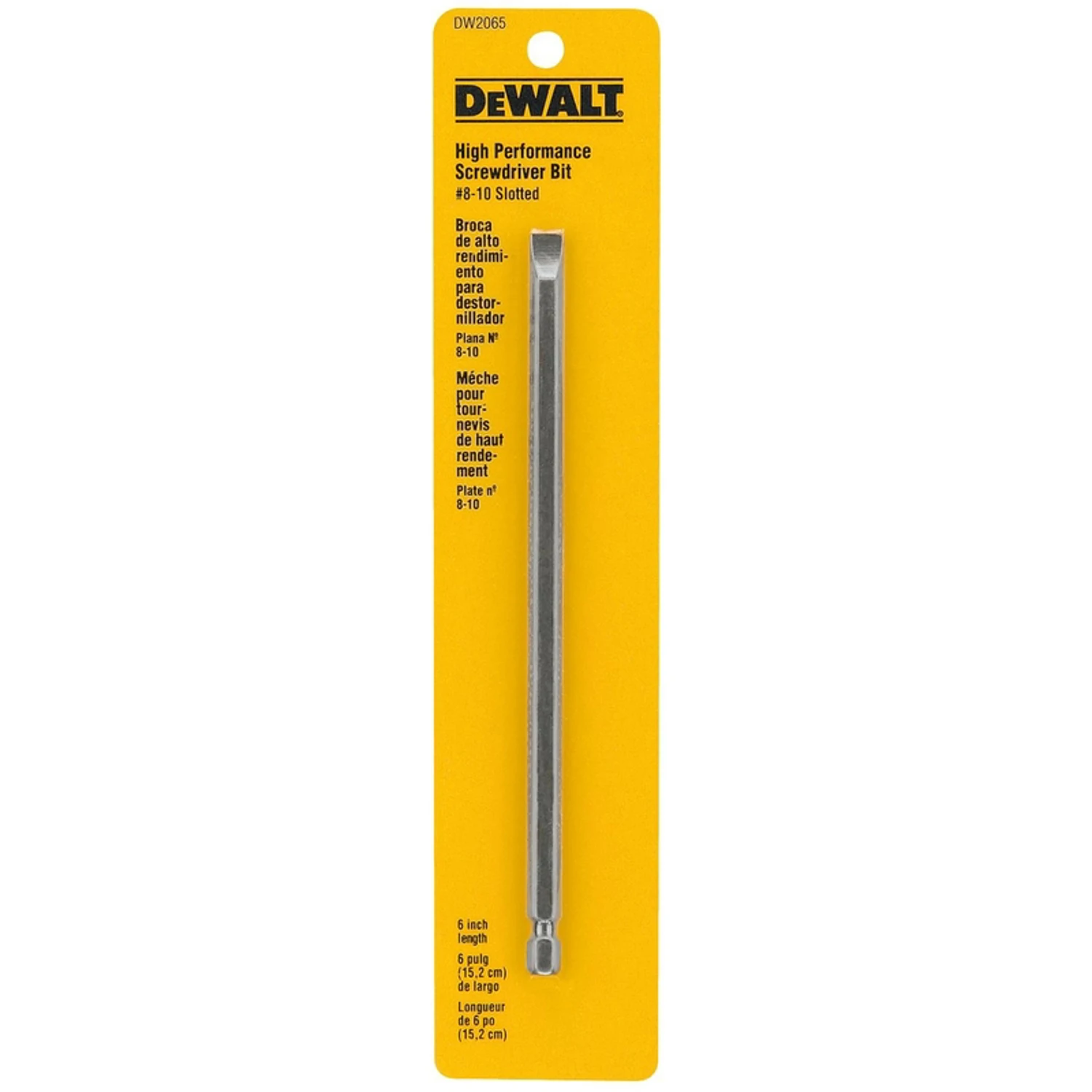 6 Inch #8-10 Slotted Power Drill Bit for Screwdrivers