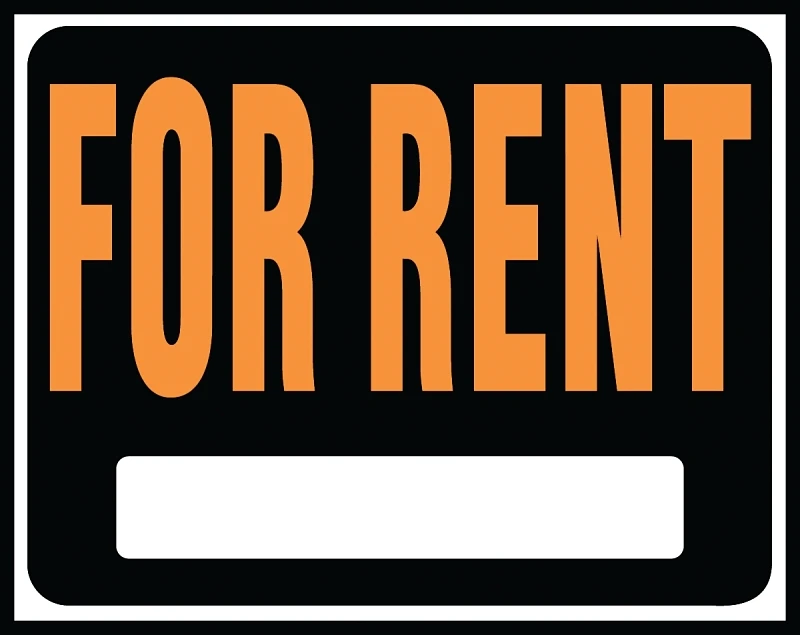 15 In. X 19 In. Heavy Gauge Plastic For Rent Sign - Weather Resistant