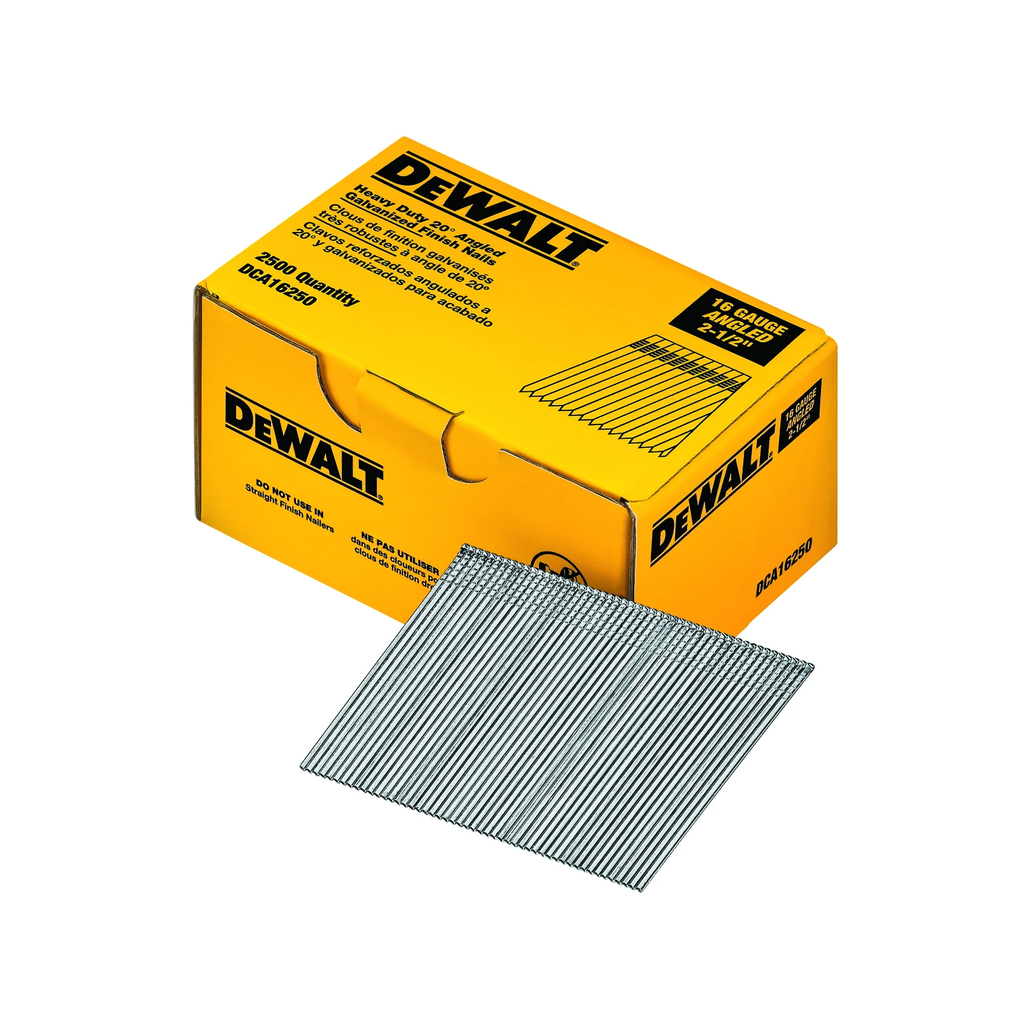 Collated Angled Finishing Nails, 16 Gauge, 2-1/2 In., 2,500-Pk.