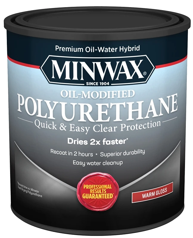 Gloss Water Based Oil-modified Interior Polyurethane, 1 Quart - Clear Finish