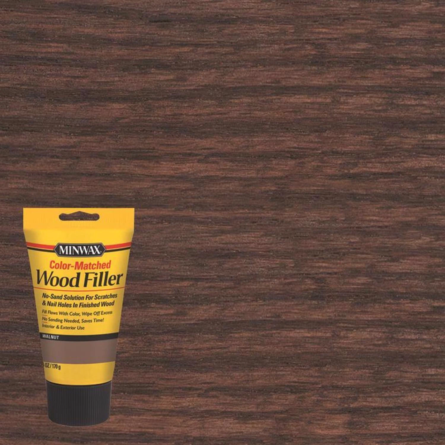 Color-matched Walnut Wood Filler 6 Oz - Stainable & Sandable