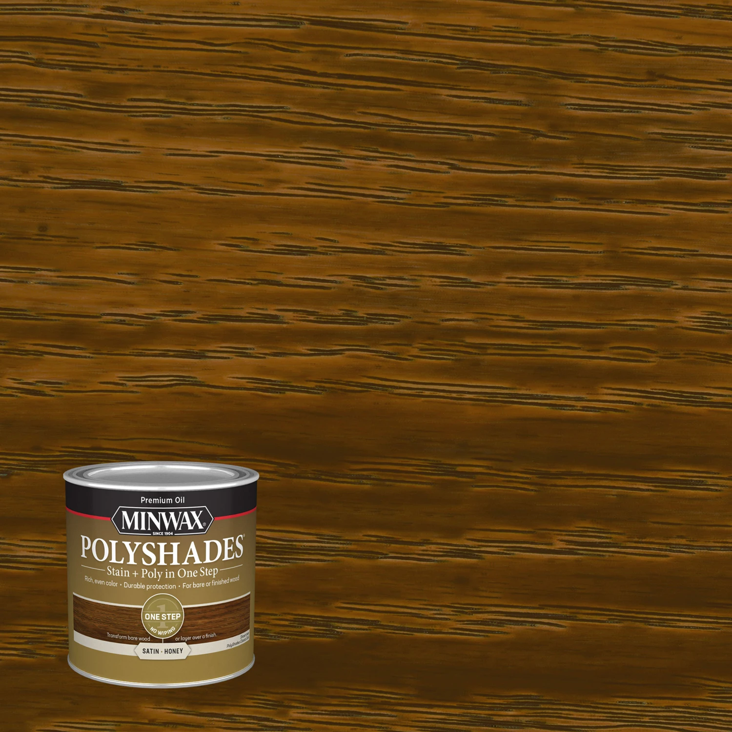 Polyshades Wood Finish and Polyurethane, Honey Satin, Half Pint