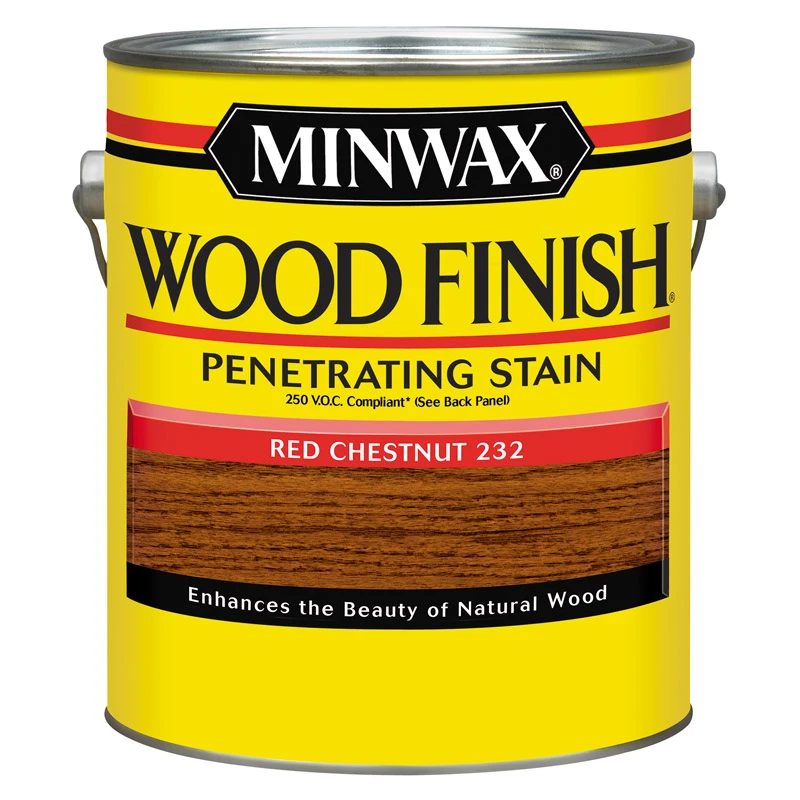 Wood Finish Voc Penetrating Stain, Red Chestnut, 1 Gallon