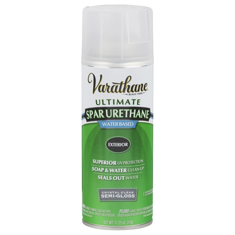 Ultimate Semi-gloss Crystal Clear Water-based Spar Urethane Spray 11.25 Oz.