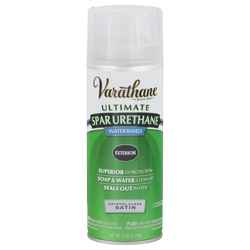 Ultimate Satin Crystal Clear Water-based Spar Urethane Spray 11.25 Oz.