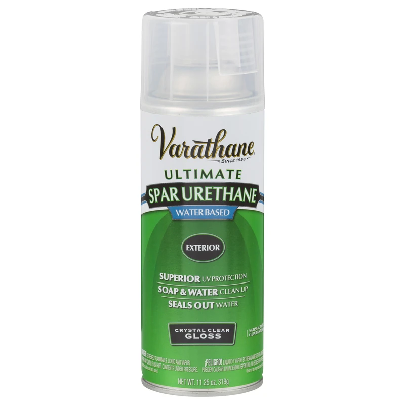 Ultimate Gloss Crystal Clear Water-based Spar Urethane Spray 11.25 Oz.