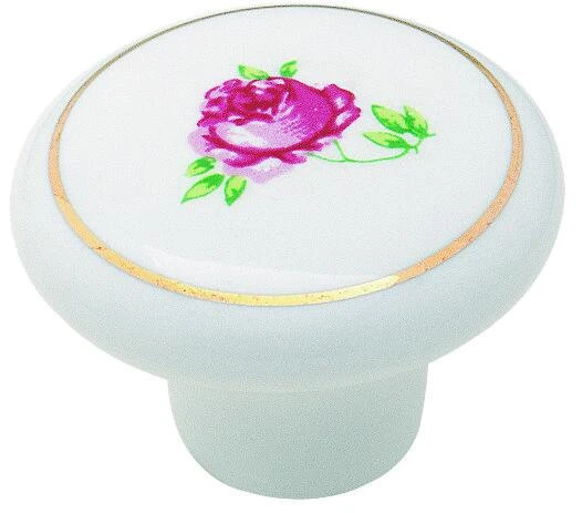 Amerock Allison Round Cabinet Knob 1-1/2 in. Dia. 1-1/16 in. White 1 pk