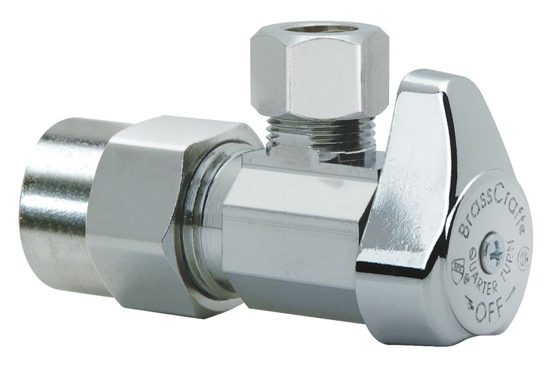 1/2 In. Cpvc X 3/8 In. Compression Brass Angle Stop Valve