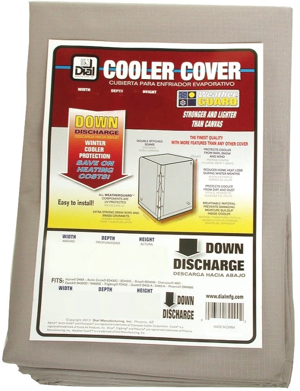 Dial 37 In. W X 37 In. D X 42 In. H Polyester Evaporative Cooler Cover, Down Discharge