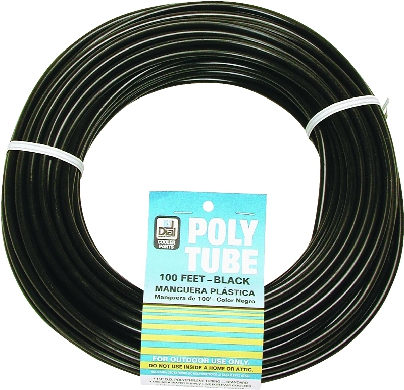 Dial 1/4 In. Od X 100 Ft. L Black Polyethylene Tubing For Evaporative Coolers